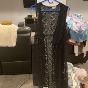 Black lacey sleeveless cover